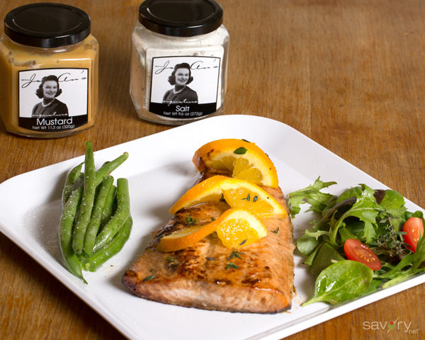 Salmon with JoAn's Glaze - JoAn's Salt and Mustard