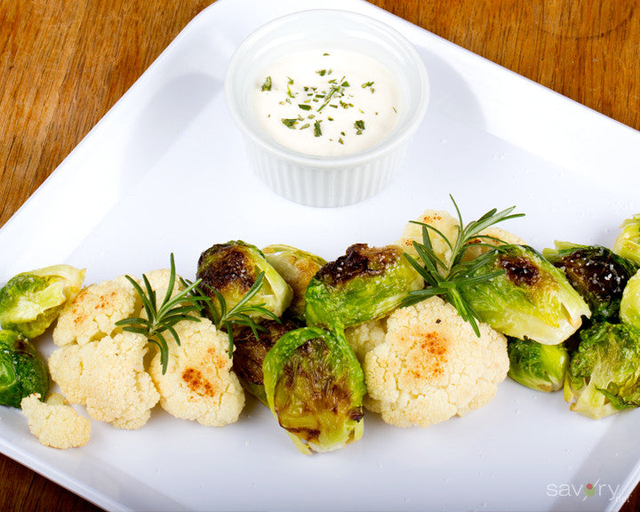 Roasted Brussels Sprouts & Cauliflower